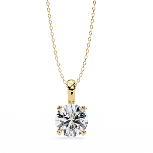 Colgante de Oro de 18K con Impresionante Diamante Cultivado en Laboratorio, Hermosos Dijes de Diamantes - Product Image 1