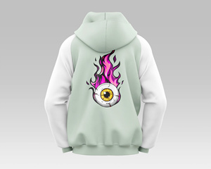 Sweat à capuche surdimensionné en coton mélangé à épaules tombantes Streetwear avec logo personnalisé pull unisexe chaud pour l'hiver - Product Image 2