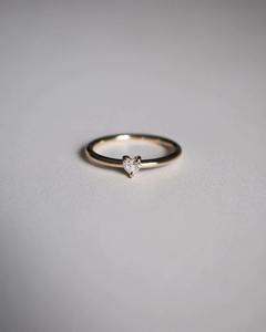 แหวนหมั้นเพชรทรงโซลิแทร์หัวใจแบบวินเทจ น้ำหนัก 1.30 กะรัต ทำจากทองคำขาว 14K แท้ ได้รับการรับรองจาก IGI - Product Image 2