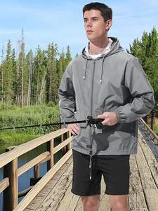 Veste de pluie unisexe, écologique, réversible, coupe-vent, imperméable, légère, pliable avec capuche, pour voyage, randonnée, cyclisme - Product Image 3