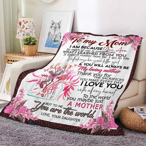 Cadeaux pour la fête des mères, best-seller, couverture en tricot personnalisée, design commémoratif, pour ma maman, couverture douce et chaude pour le canapé - Product Image 5