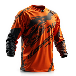 Camisetas de Motocross duraderas Tela profesional Ajuste cómodo Construido para aventuras de equitación extrema Motocross Auto Racing - Product Image 2