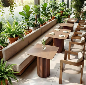 Chaise de salle à manger moderne en bois avec revêtement en tissu et pieds en bois pour l'ameublement de la maison - Product Image 1