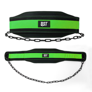 QST Neoprene Dipping Belt Chain Gym Workout Back Support Weightlifting Belt Pull Ups Strength <b>Training</b> <b>Weighted</b> Squats Dip Belt - Product Image 6