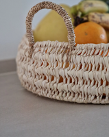 Sac à bandoulière artisanal marocain bohème vintage pour femme, en feuille de palmier tressée, organisateur de rangement toutes saisons pour la maison