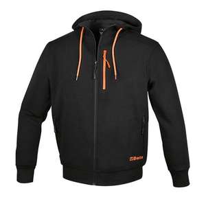 BETA Men's Long-Zipped Hoodie in Black - Product Image 1