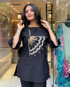 ชุดผ้าไหมเรยอนปักลายทันสมัยสำหรับใส่ทำงานและลำลอง เสื้อและกางเกงคุณภาพพรีเมียม พร้อมส่ง - Product Image 5