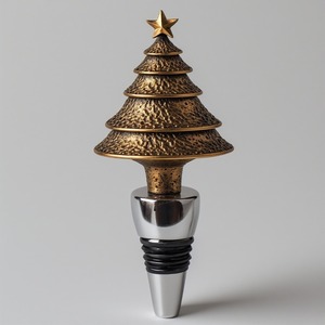 Tapón de Botella de Vino de Metal Duradero con Calidad de Reliquia, Diseño Personalizable con Geometría Inspirada en el Art Deco, Patina Enriquecida - Product Image 6