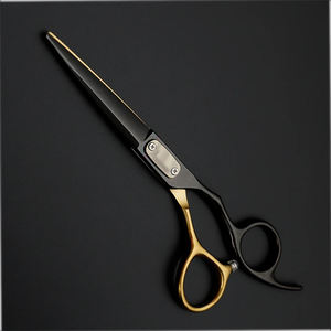 Tijeras de peluquero de corte de pelo profesional Borde de afeitar de acero inoxidable con mango de plástico Hoja recta afilada para uso de belleza - Product Image 6