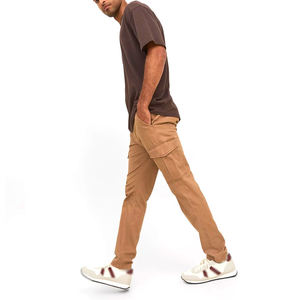 กางเกงวิ่งขายาวผ้าสแปนเด็กซ์ผู้ชายกางเกงใส่นอนสไตล์ลำลองมีตะเข็บด้านข้างมีกระเป๋า - Product Image 3