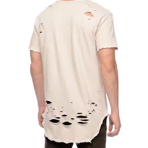 Camiseta en blanco personalizada, ropa de calle, camisetas gráficas de talla grande, camiseta de lavado ácido, camiseta Vintage de gran tamaño para hombres - Product Image 4