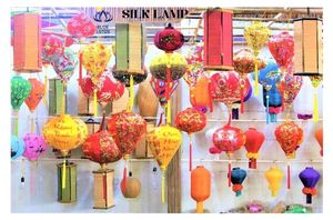 โคมไฟผ้าไหมกลมสีเขียวจากเวียดนาม - Product Image 4