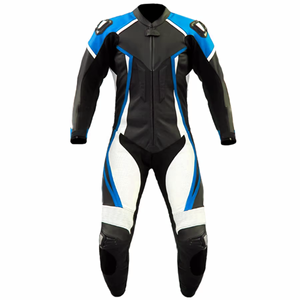 ชุดมอเตอร์ไซด์สำหรับผู้ชายชุดแข่งกันน้ำ1และ2ชิ้นหนังวัวพร้อมซับในถอดออกได้ผ่านการรับรอง CE - Product Image 3