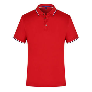 Polo à manches courtes pour homme en couleur unie - Tissu en coton éponge respirant anti-boulochage de marque 100% coton pour l'été - Product Image 5