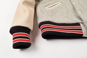 Patch de broderie en chenille de rue haute de qualité supérieure vestes pour hommes Bomber Baseball Letterman Varsity Jacket imprimé - Product Image 5