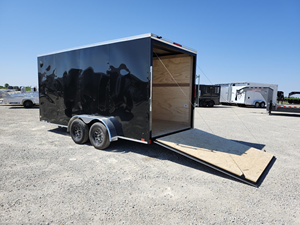 Remolque de carga cerrado Cross 7x16 con eje tándem, remolque utilitario con altura interior de 84 pulgadas, puerta de rampa con forma de V, remolque para transporte de carga en venta - Product Image 4