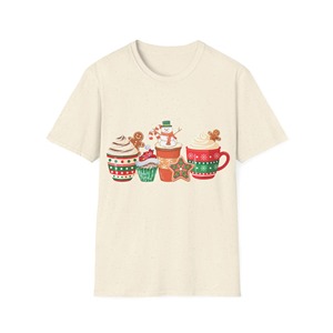 เสื้อยืดผู้ชายแห้งเร็วทันสมัยพิมพ์ลายธีมคริสต์มาส100% ถักโพลีเอสเตอร์ - Product Image 1