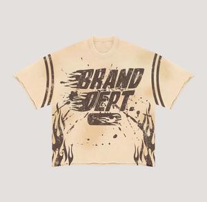 Fabricación personalizada 100% algodón francés Terry Streetwear 2 piezas serigrafiado Vintage Look corto y camisas estilo callejero conjunto corto - Product Image 6