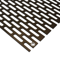 Panneau de mur rideau en aluminium perforé rond anodisé bronze PVDF de 2 mm, 3 mm, 4 mm, taille personnalisée pour écran de séparation extérieur