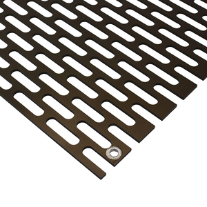 <span class=keywords><strong>Panneau</strong></span> de mur rideau en <span class=keywords><strong>aluminium</strong></span> perforé rond anodisé bronze PVDF de 2 mm, 3 mm, 4 mm, taille personnalisée pour écran de séparation extérieur - Product Image 1