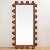 Miroir mural rond vintage de haute qualité pour la décoration de la maison avec design en lin