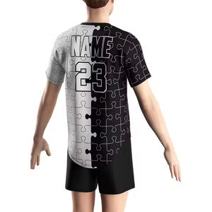 Maillots à manches courtes de style coréen personnalisés uniformes d'équipe de softball et de baseball aux prix de gros vêtements de football Hip Hop - Product Image 5