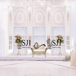 แผงธีมสีขาวหน้าต่างเวทีงานแต่งงาน - Product Image 1