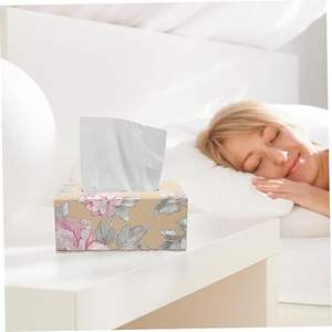 Caja de pañuelos de madera clásica con estampado para interiores del hogar, caja de pañuelos de madera con estampado para uso en la cocina y el comedor, hecha a mano. - Product Image 6