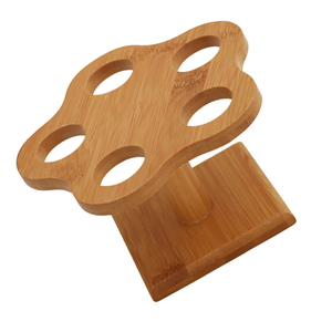 Grand support de cornet de crème glacée en bois sur pied pour ustensiles de cuisine avec crème glacée décorative à la main - Product Image 3