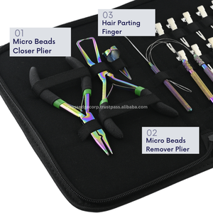 ชุดเครื่องมือต่อผมคีมหนีบกรรไกรและตะขอสำหรับดึงผม - Product Image 3