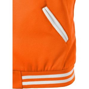 Veste universitaire de conception personnalisée OEM pour hommes, veste d'hiver à manches fines en cuir d'origine avec broderie personnalisée, veste d'hiver 2026 - Product Image 5