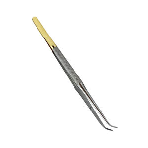 Pinces chirurgicales et vétérinaires Gerald à pointes courbes de 1,2 mm, étiquette demi-or, pinces à tissus Gerald en carbure de tungstène par Surgiright - Product Image 2