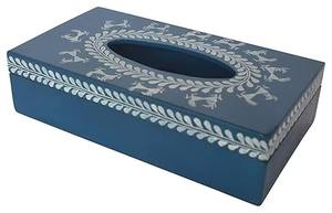 Elegante soporte para pañuelos con estampado de hojas, perfecto para mesa de comedor, sala de estar y decoración de baño con uso adicional de la India - Product Image 5