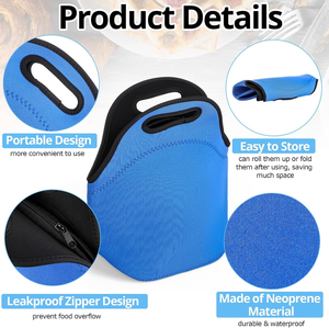 Sac isotherme pour déjeuner en néoprène, réutilisable, pour la sublimation, pour le bureau, l'école, le camping - Product Image 5