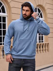 เสื้อกันหนาวมีฮู้ดแบบสวมหัวของผู้ชายเสื้อสเวตเชิ้ตผ้าฟลีซโอเวอร์ไซส์ผ้าคอตตอนโอเวอร์ไซส์เสื้อผ้าแนวสตรีทแวร์ให้ความอบอุ่นสวมใส่สบายมีสไตล์ - Product Image 5