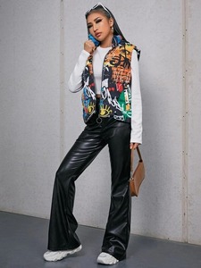 Logotipo personalizado de las mujeres chaleco Puffer al por mayor de tamaño personalizado de invierno Puffer chaleco Chaquetas para la venta - Product Image 3