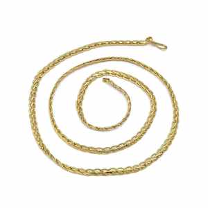 Collar de Cadena de Latón Chapado en Oro Micro de 14K/18K/24K con Volantes Elegantes para Mujer, Diseño Moderno, Venta al por Mayor - Product Image 1