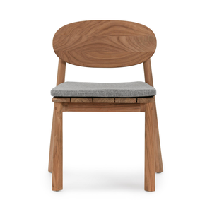 Silla de madera con respaldo ovalado - Product Image 1