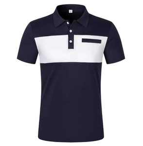 Calidad 220 gramos poliéster/algodón liso teñido hombres Polo ligero transpirable de talla grande sólido Logo patrón Ringer camiseta - Product Image 1