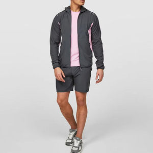 2025 nouveau personnalisé Shell veste personnalisé réfléchissant coupe-vent survêtement hommes coupe-vent vestes ensemble contraste couleur - Product Image 2