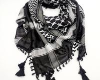 Vente en gros – Nouveauté : Écharpes carrées unisexes en toile respirante et coupe-vent, motif drapeau palestinien Keffiyeh Arafat Hatta 100 % coton