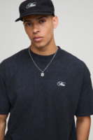 Premium Personnalisé Noir Gris Surdimensionné Homme Script Lavé T-Shirt & Short Ensemble 2 Pièces Ensemble Gym Workout & Streetwear T-shirt Pour Hommes