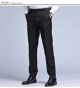 2025 nuevos y elegantes pantalones formales de negocios a rayas para hombre, pantalones informales de oficina, pantalones ajustados de traje Formal de negocios, pantalones de vestir - Product Image 5