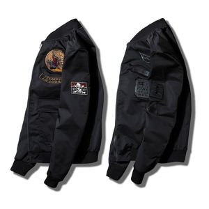 Chaqueta bomber impermeable de alta calidad, fabricantes de ropa personalizada al por mayor, ropa de calle, chaqueta de béisbol para hombres - Product Image 4