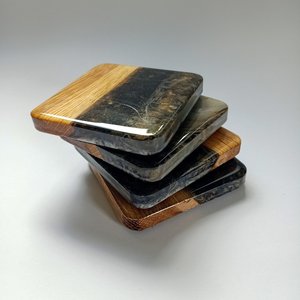 Sous-verres en bois gravés personnalisés, construction en bois massif, parfaits pour les cadeaux promotionnels, les mariages, l'image de marque et les sous-verres en pierre - Product Image 2