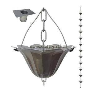 Cadena y adaptador de lluvia de hierro negro decorativo Uso de cadena de lluvia vintage de alta calidad para casa de jardín a precio mayorista - Product Image 5