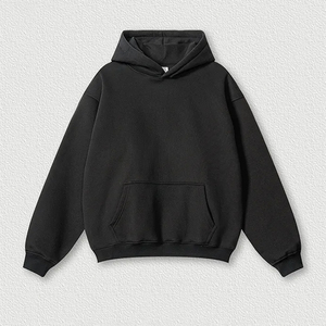 Sweat-shirt à capuche personnalisé en polyester/coton pour homme, conception OEM, épais, respirant, technique de teinture unie pour l'hiver - Product Image 2