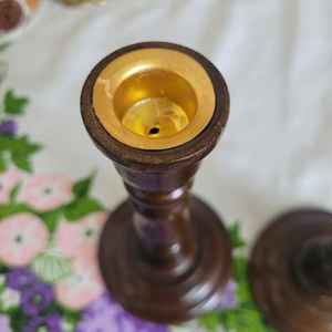 Solid <b>Wooden</b> High-quality Embossing Printed <b>Candlestick</b> <b>Holder</b> Decorative Stand for Home Table Living Room Decor - Product Image 5