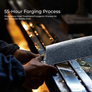 Couteau à découper en acier Damas fait main avec manche en bois naturel, couteaux de cuisine tendance, personnalisation OEM prise en charge - Product Image 4