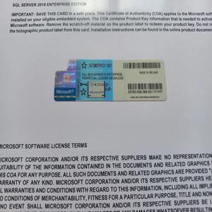 SQL Server 2019 Enterprise ชุดขายปลีกแบบ DVD สำหรับใช้งานออนไลน์ พร้อมคีย์ลิขสิทธิ์เปิดใช้งานออนไลน์ตลอดชีพ 100% สินค้าใหม่แกะกล่อง แพ็คเกจครบ มีสินค้าพร้อมส่ง - Product Image 3